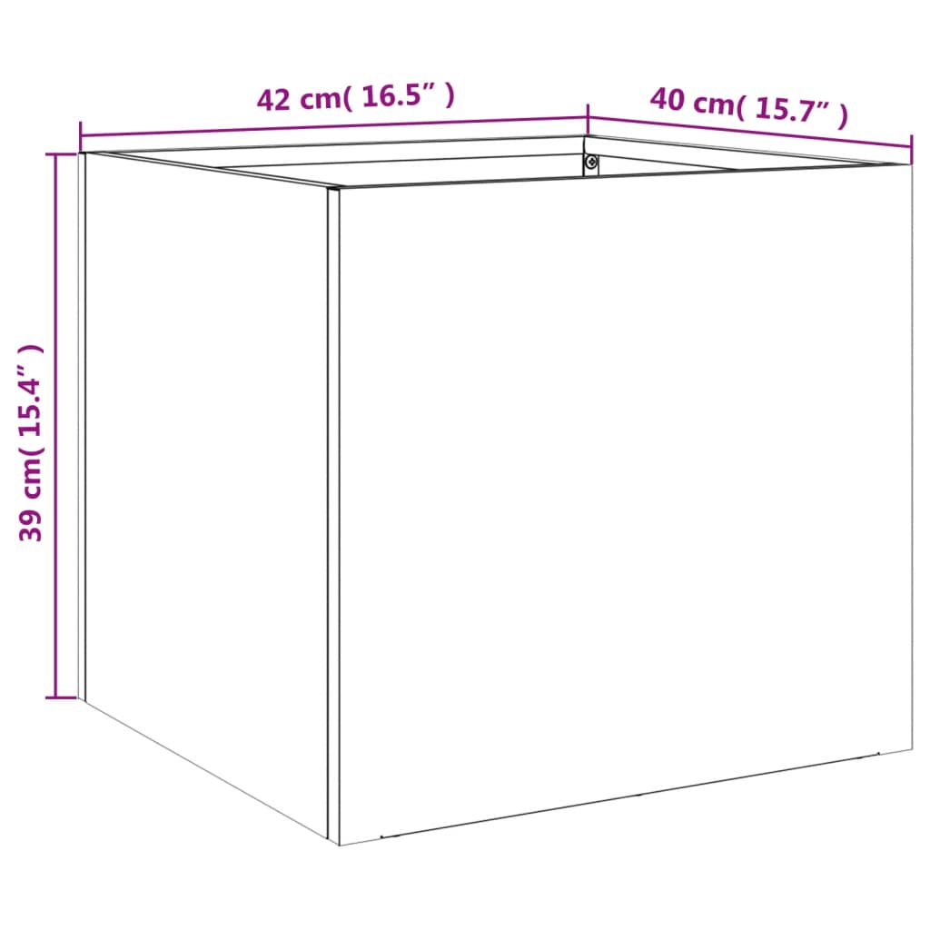 Plant Pot Olive Green 42x40x39 cm Steel