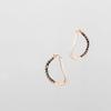 [Judy And Paul] Azuh Wave Black and White Crystal Hoop Earrings E51691