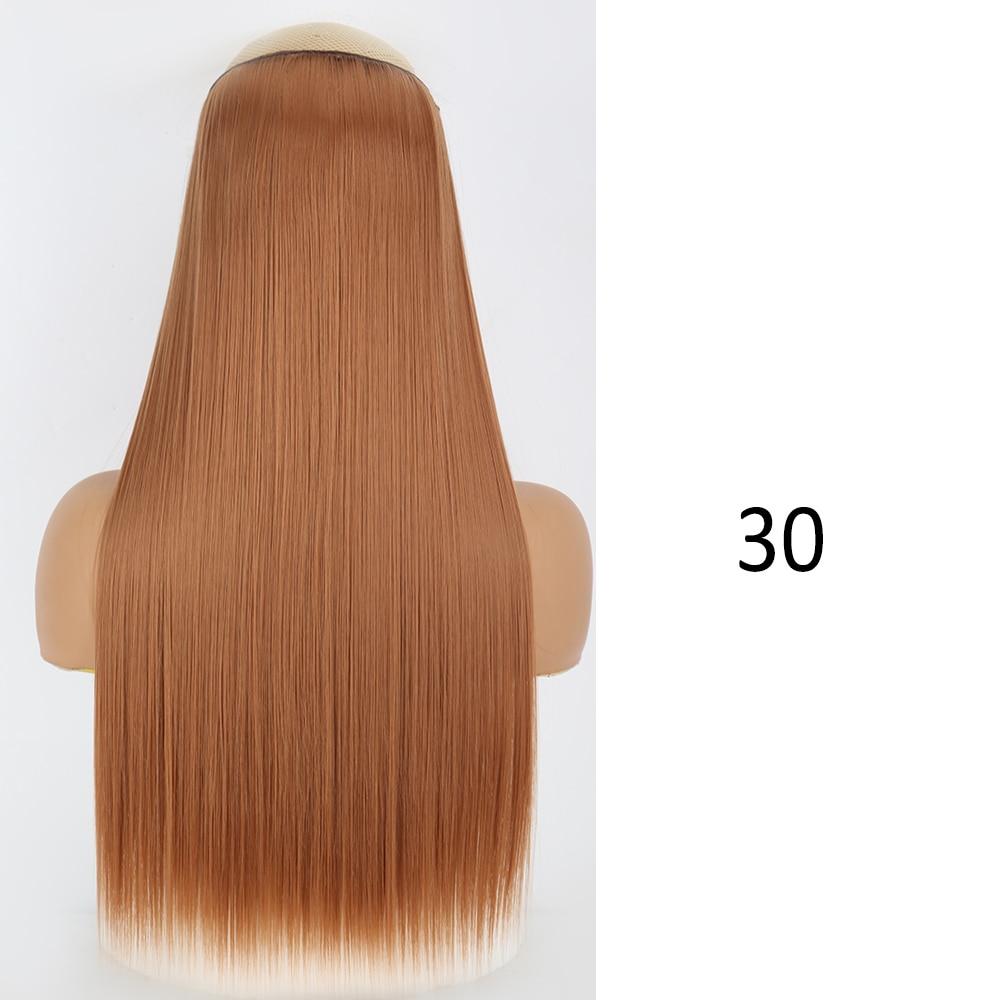 MISS WIG Длинные и гладкие синтетические накладные волосы с 5 зажимами, цельный 32-дюймовый шиньон, черные, светлые накладные волосы для женщин