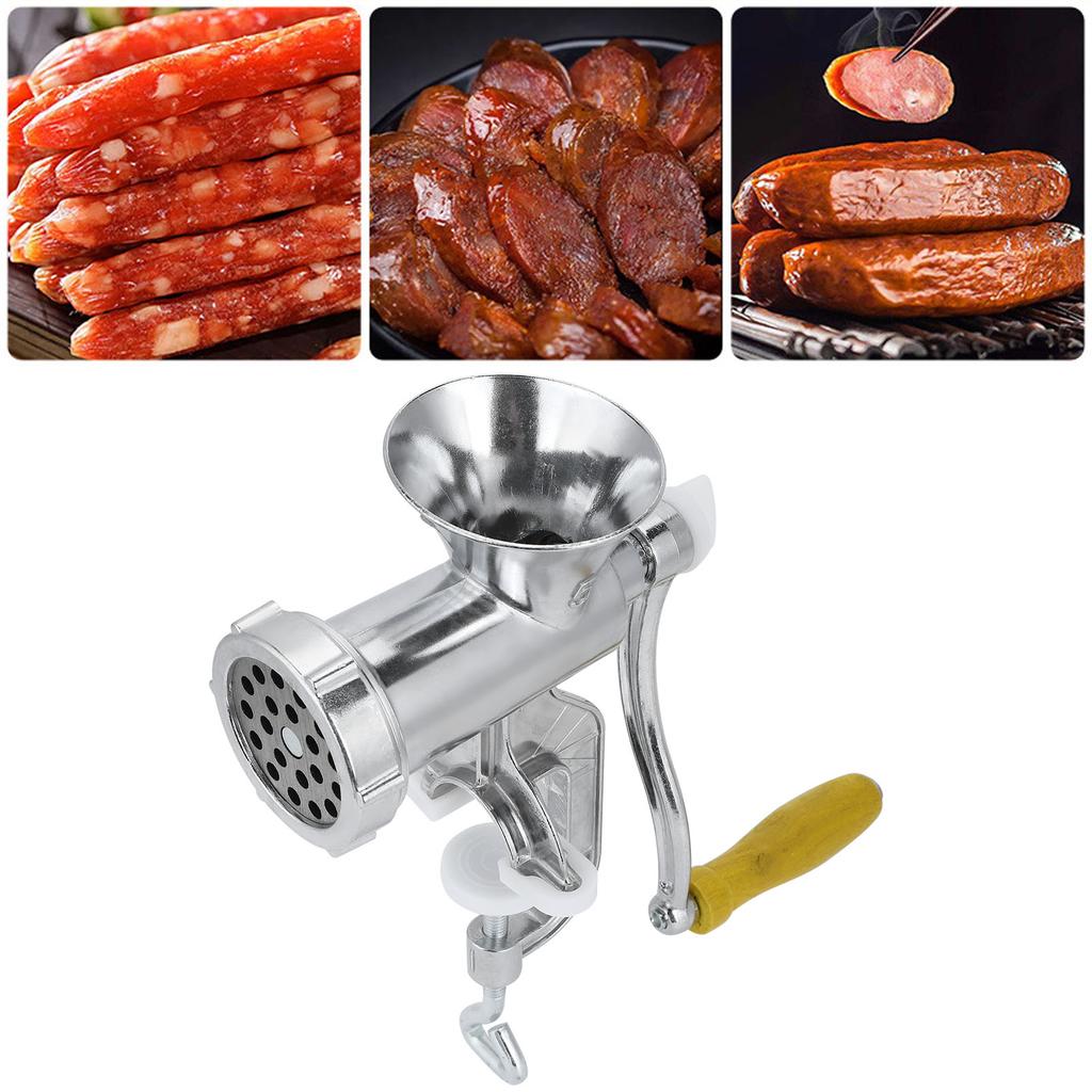 Household Aluminum Alloy Manual Sausage Meat Grinder Pepper Spice Grinding Machine Kitchen Tool