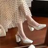 Square Head Word with Thick Heel Mary Jane High Heel Single Shoes 2025 Summer Bag Head Sandals Women's Small Fragrant Style