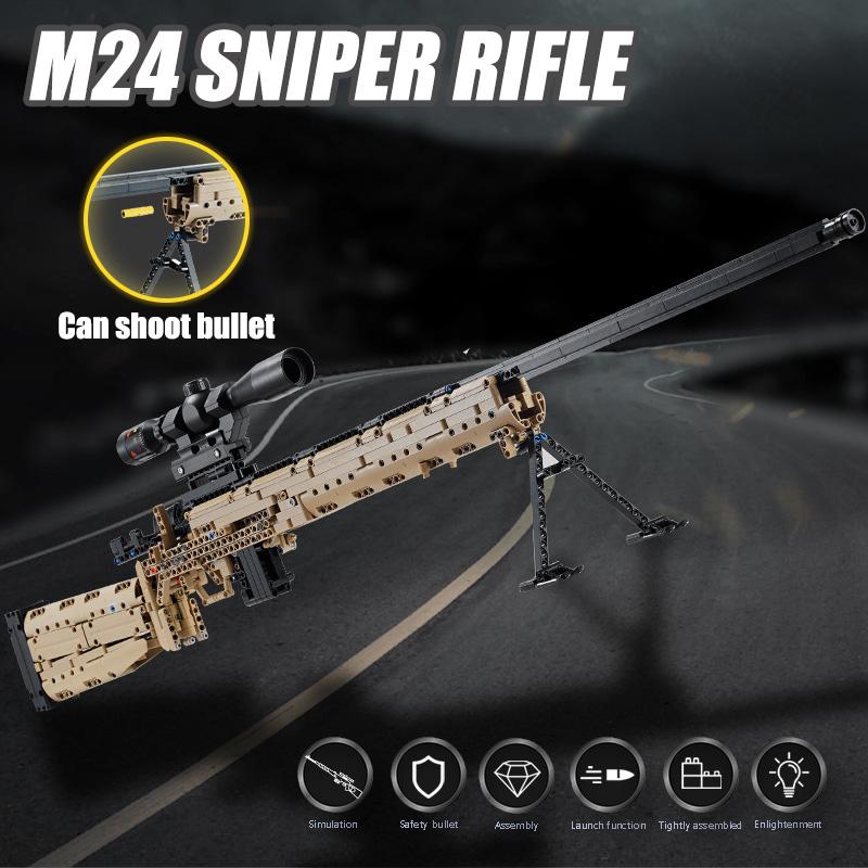Военная винтовка MK14, боевая винтовка, армейская снайперская винтовка M24, набор строительных блоков, наборы кирпичиков оружия, игрушки для детей, мальчиков, подарки