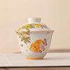 Osmanthus Goldfish Ingot Cover Bowl Teacup Large Ercai Ceramic Tea Bowl With Cover Kung Fu Tea Set Tea Maker
