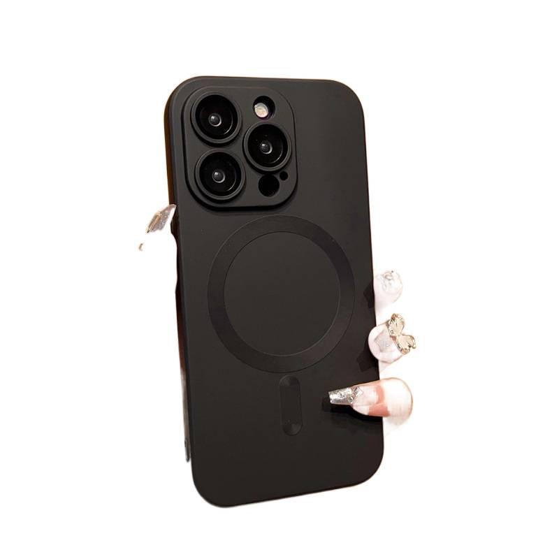 Магнитный чехол с рисунком CD и защитной пленкой для линз для iPhone 16E/Apple 15 Pro Max/14 Мягкий чехол