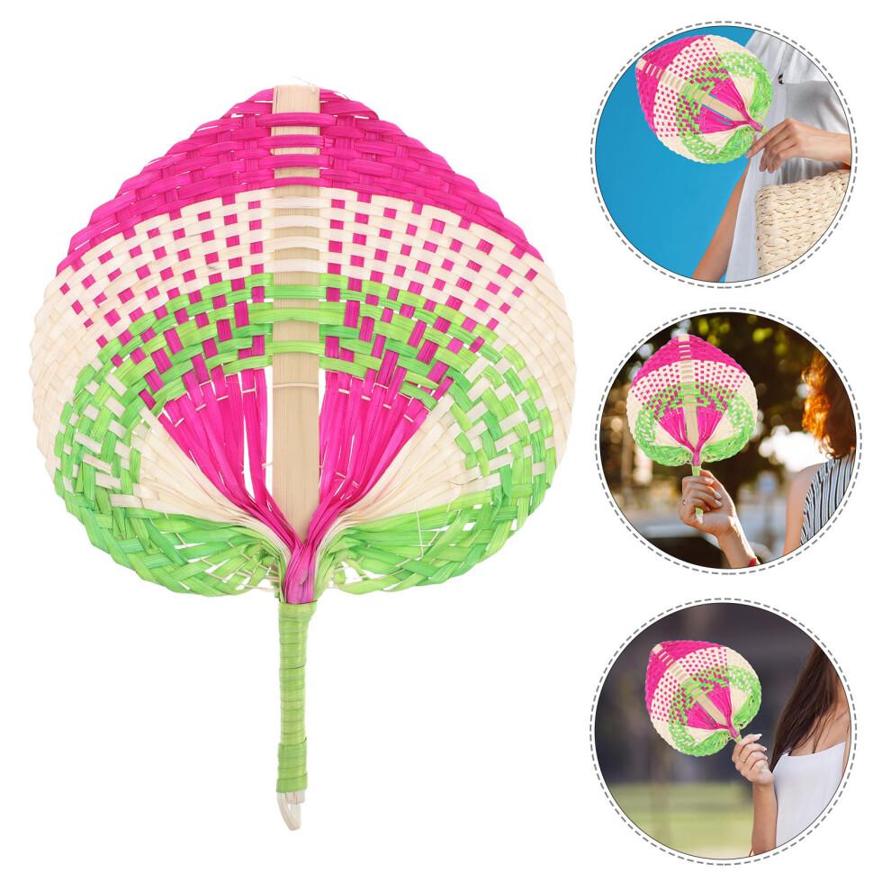 Traditional Chinese Handwoven Bamboo Fan For Summer Travel Outdoor Use