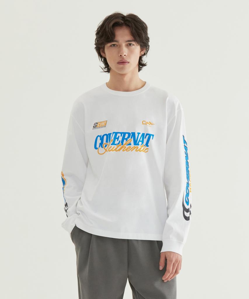 COVERNAT Racing Club Graphic Long Sleeve White