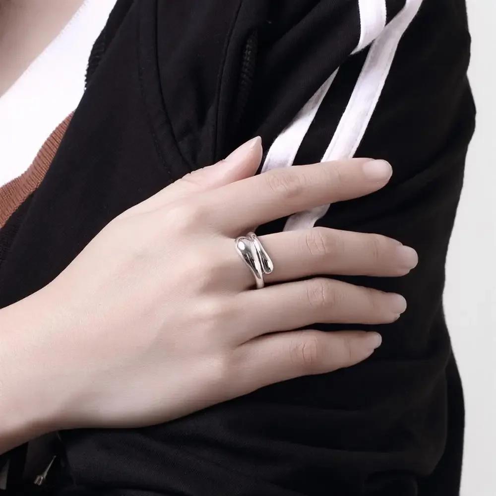 Hot High Quality Popular Brands 925 Sterling Silver Water Drop Rings For Women Fashion Wedding Party Fine Jewelry Christmas Gift