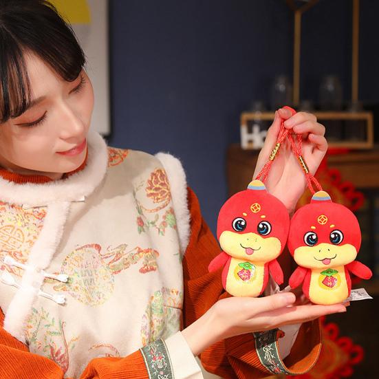 Кукла Змея 2025 год Змеи плюшевая игрушка китайский зодиак чучело животное для украшения весеннего праздника