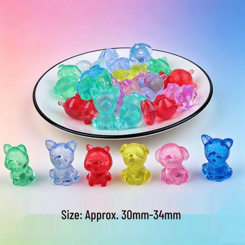 Acrylic Beetle Pendant: Transparent Cartoon Animal Ornament for Kids' Claw Machines and Amusement Park Blind Boxes.