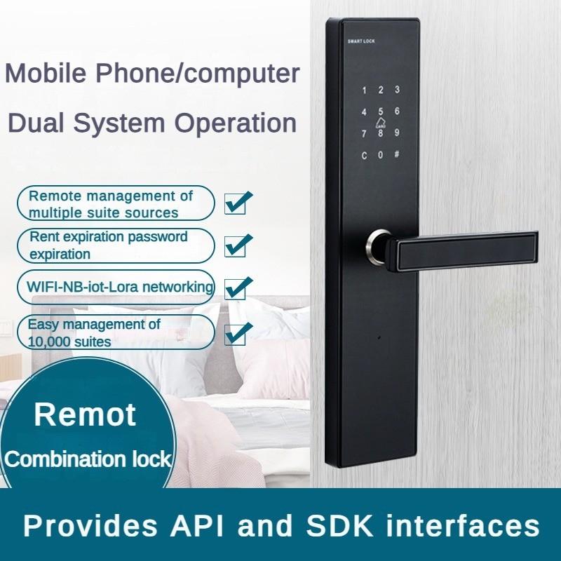 Smart Handle Door Lock Household Fingerprint Digital Lock Biometric Stainless Steel Door Lock