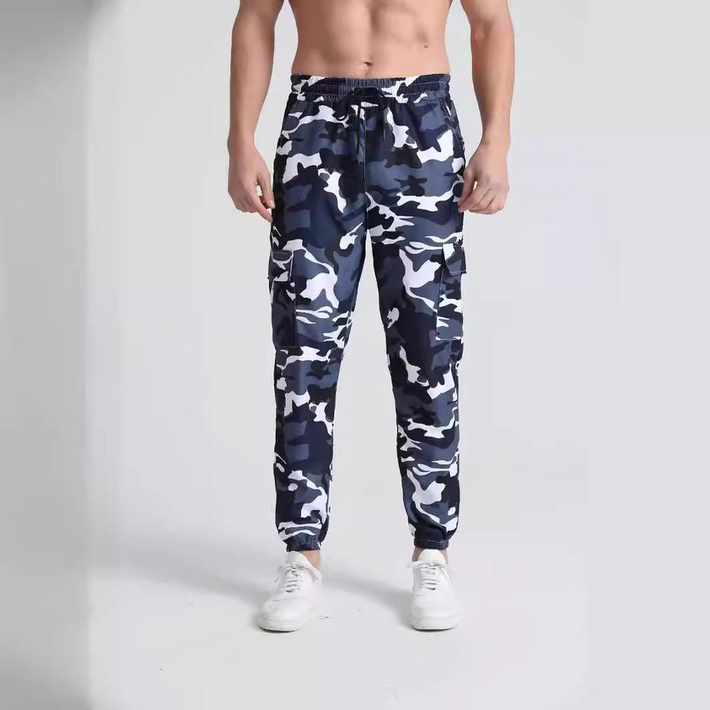 Брюки-карго мужские уличные хлопковые брюки повседневные многокарманные брюки мужские рабочие джоггеры