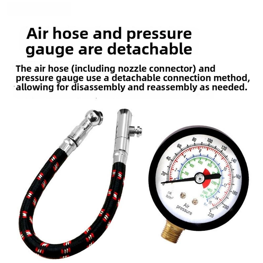 Black Tire Pressure Gauge Optimal Tire Pressure Tool Pressure Sensor Air Release Valve Quick Deflation Function