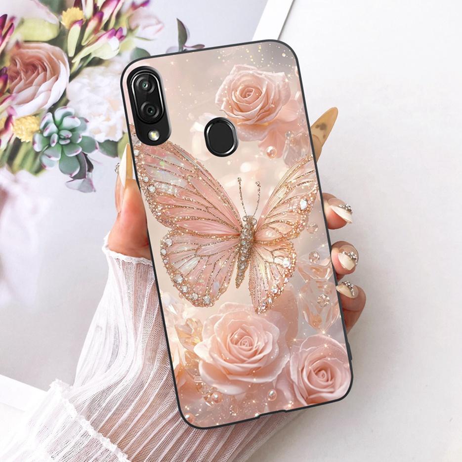 For ZTE Blade V10 Vita Case Luxury Flowers Butterfly Painted Cover Soft TPU Phone Case For ZTE Blade V10 2019 V10Vita Funda Bags
