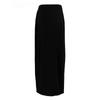 Fashion Black Office Skirts For Women Elegant High Waist Slit Long Skirt Casual Chic Female Skirt
