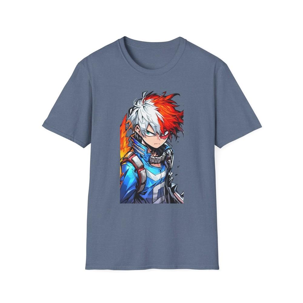 Unisex Jl Anime TShirt Softstyle My Hero Academia Shoto Todoroki