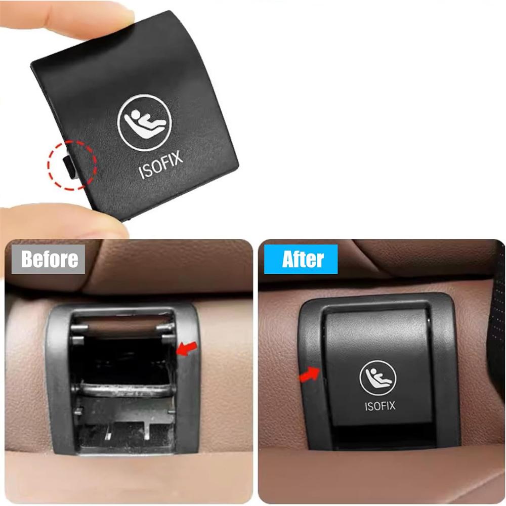 Black Child Seat Hook Anchor ISOFix Cover Cap For 19-25 BMW X5 G05 52207499786