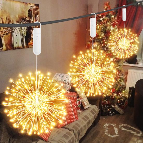 Светодиодные гирлянды с пультом дистанционного управления, диммируемые, несколько режимов освещения, перезаряжаемые