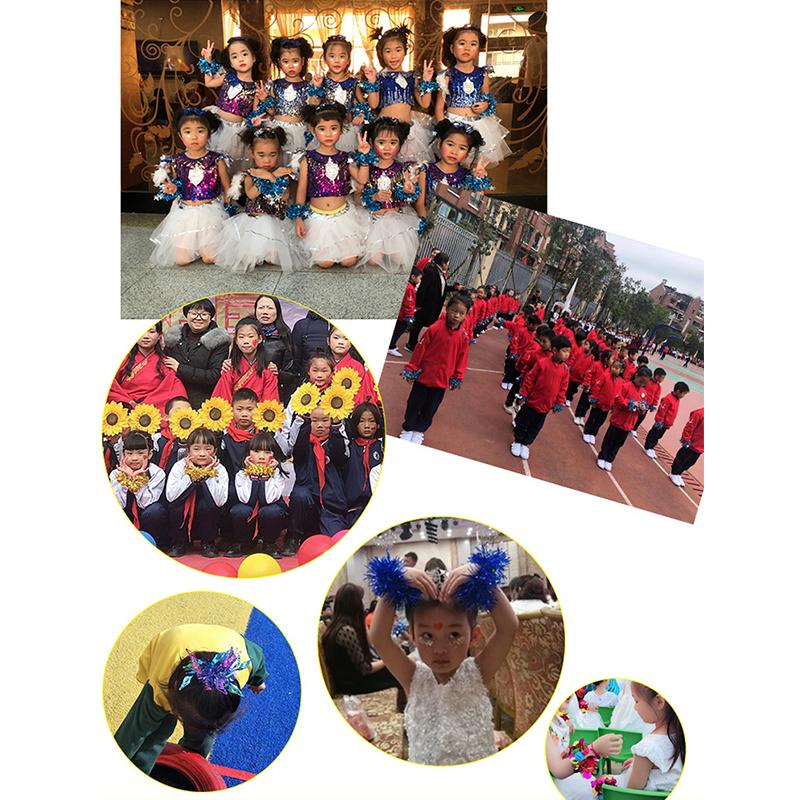 2 шт. Детские Игровые Помпоны Применяются к Спортивным Играм 27 Стилей Практичные Черлидинг Цветочный Шар Спортивные Игры Браслет