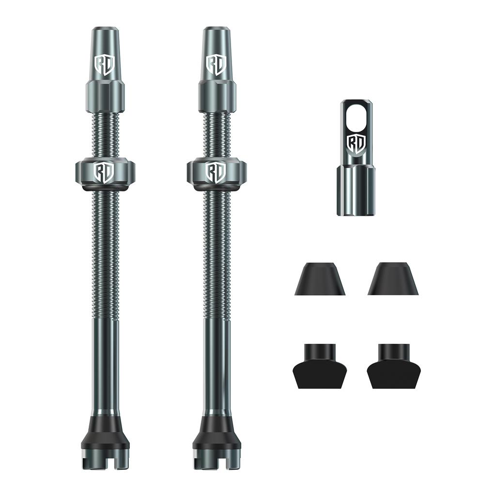 RACEDUEL Bike Tubeless Valve 44MM 60MM 80MM Bicycle Tubeless Presta Valves Aluminium Alloy CNC Valve for Tubeless Road MTB2
