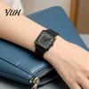 Lady Casual Watch Square Dial Quartz for Women, Silicone Strap Wristwatch with Strap, Accurate Lightweight Wristwatch, Fashion Accessory Precise
