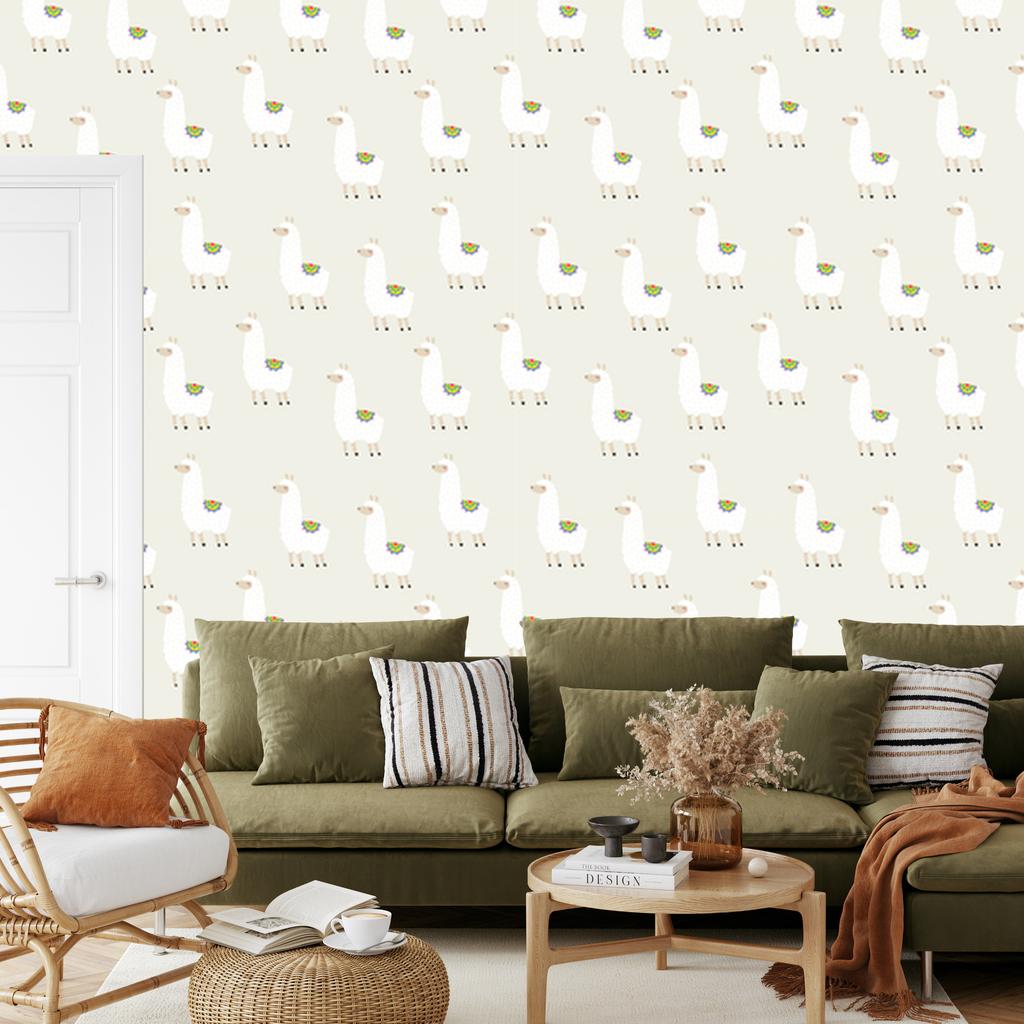 Llamas and Animals Wallpaper for Living Room and Bedroom 50x1000