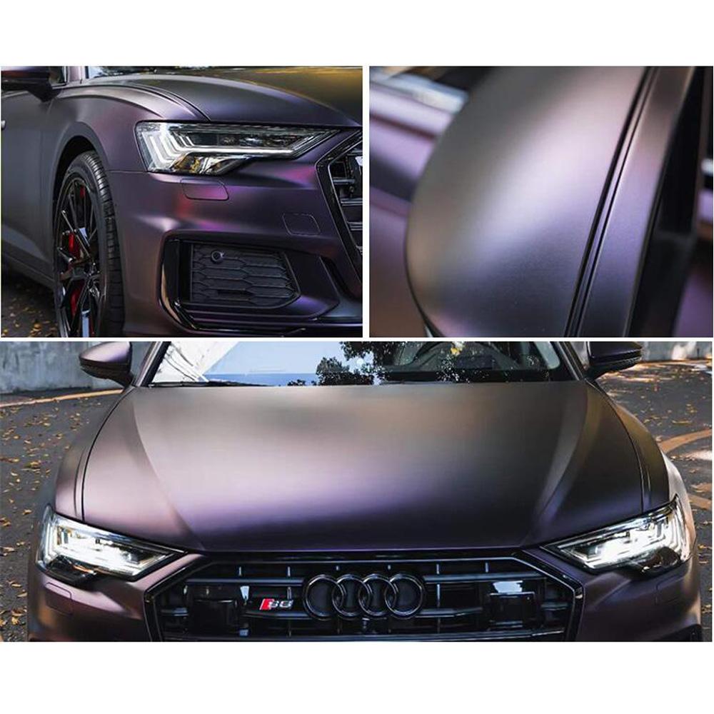 Ультраматовая темно-фиолетовая виниловая пленка для оклейки мотоцикла, автомобиля, стайлинга, наклейки для интерьера, лист наклеек 30 см/50 см x 152 см