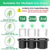 Ice Mold for Stanley Cup, Silicone Ice Cube Tray with Lid and Bin for 20 30 40 oz Tumbler Cup, Cylinder Ice Maker for Drinks, Co