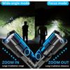2-1PCS B BRIGHT Ultra Bright Flashlight, High Lumen Tactical Flashlight with 3 Modes, Zoom,Portable Camping Flashlight, Built-in Lithium Battery, IP44