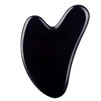 Инструменты для лица FUANKANG Gua Sha Черный камень Gua Sha Уход за кожей лица и тела Снятие мышечного напряжения Уменьшение отечности (черный), 1 кусок