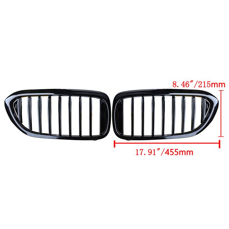 Рифмированная решетка переднего бампера, решетка воздухозаборника, подходит для BMW 5 серии G30 G38 525I 530I 540I 550I 2017 - Автомобиль
