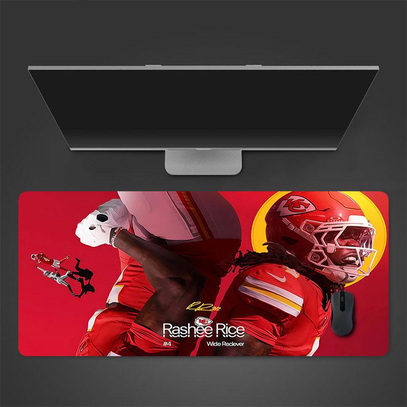 Rashee Rice Mouse Pad, Large Gaming Desk Mat, Non-slip XXL Mousepad for Laptop & Tablet, Mini PC Playmat with Stitched Edges