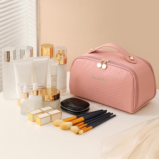Дорожная косметичка женская водонепроницаемая органайзер для косметики с верхней ручкой косметичка с влажным отделением для деловых поездок отпуска