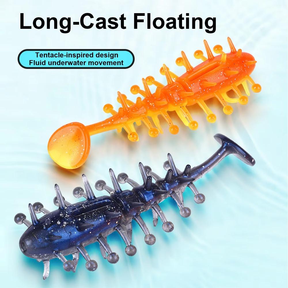 4Pcs/Set Floating TPE Material Lure 6cm 2.3g Soft Fishing Lure Fishing Accessories