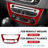 Для Renault Fluence Megane RS 2009 2010 2011 2012 2013 2014 2015 Наклейка из настоящего мягкого углеволокна LHD RHD Центральный переключатель Интерьер