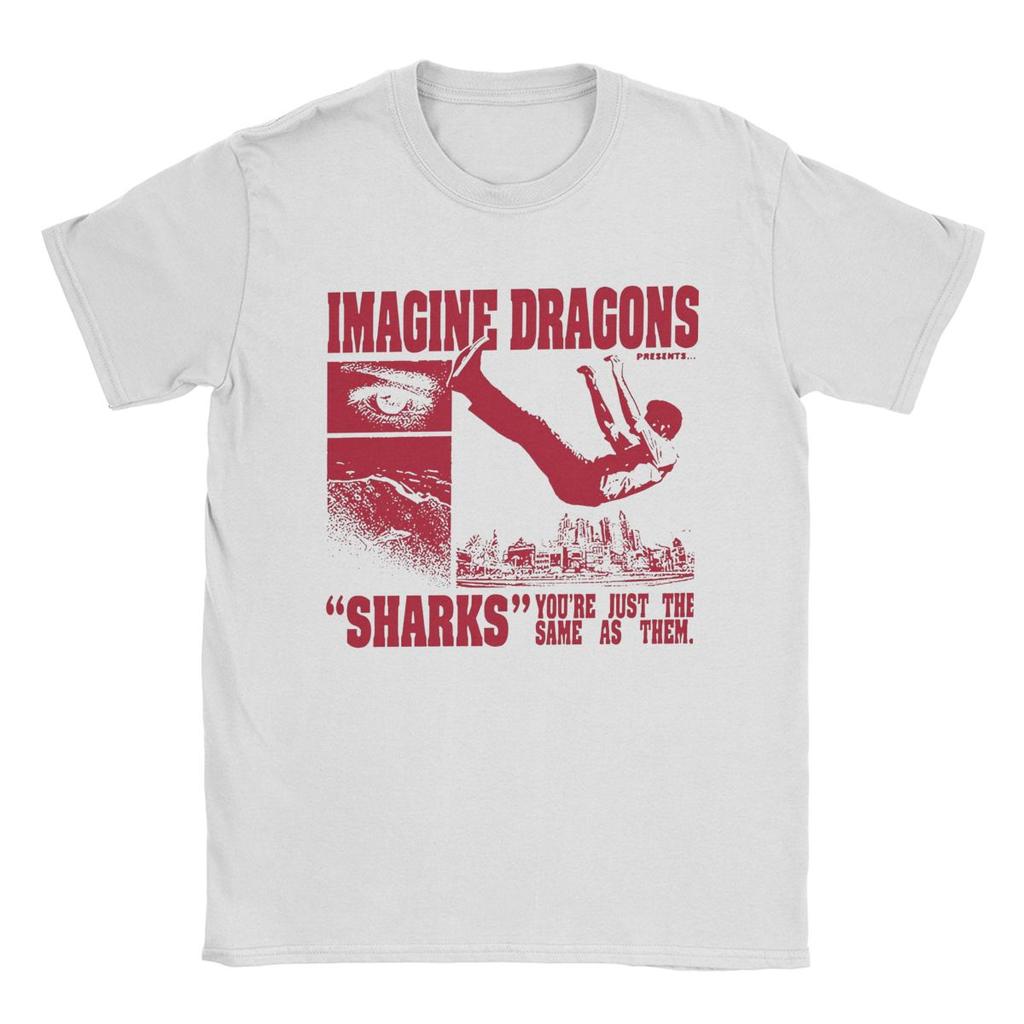 Футболки Imagine Dragons Мужские Хлопковые Повседневные Футболки с Круглым Вырезом Футболки с Коротким Рукавом Топы Оригинал