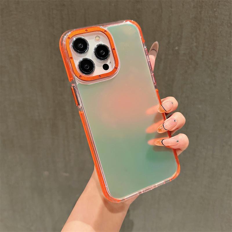 Меняющий цвет акриловый чехол-бампер из ТПУ с защитой от падения для iPhone 15 14 13pro 11 12 14pro 15pro max Прозрачный чехол