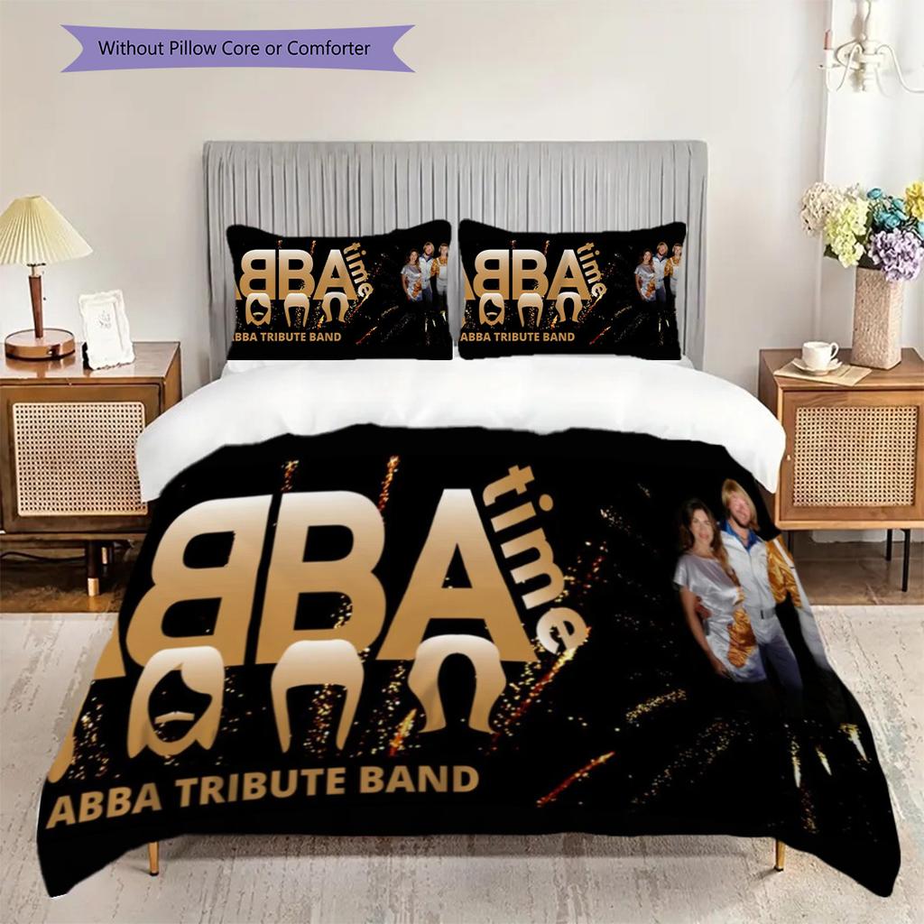 Abba Classic Album Collection Bedding (1 * duvet cover + 2 * pillowcase, without core) 2D Flat Christmas birthday gift Soft and comfortable