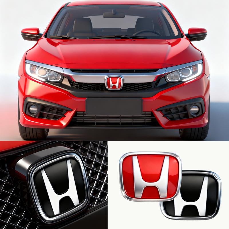 Honda Car H-Sticker Auto Front Grille Trunk Modification Accessory For Honda Accord Civic 8th 9th 9.5th 10th 11th Generation Fit OG5