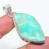 Chrysoprase Gemstone 925 Solid Sterling Silver Jewelry Pendant 2.25" SU-10311