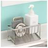 Sitengle Sponge Holder, Kitchen Sponge and Detergent Holder, 18/8 Stainless Steel with Two Movable Dividers, Sponge Holder, Sponge Rack, Freestanding