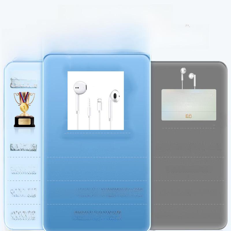 Compatible Wired Earphones for iPhone 11/12/13/14 Pro Max Flat Head (Non-Bluetooth)