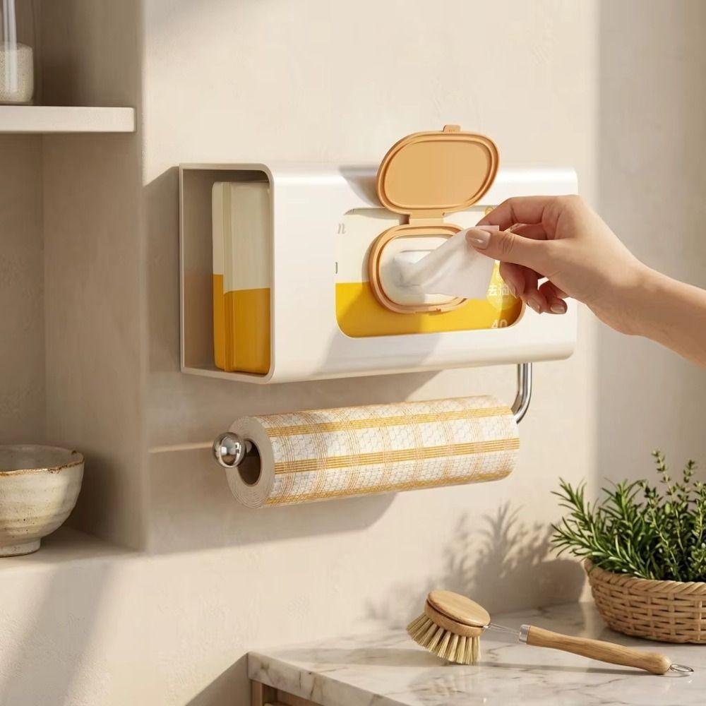 Strong Load Bearing Paper Towel Dispenser Easy Access Wet Wipes Storage Rack Household