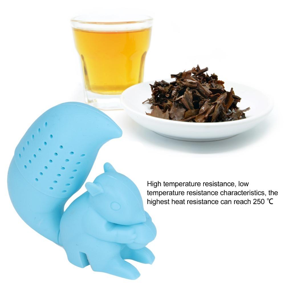 Silicone Squirrel Tea Strainer Food Grade Silicone Tea Strainer Squirrel Tea Filter Tea Brewing