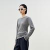 LESS 2025 Spring Slim Fit Round Neck Pullover Sweater