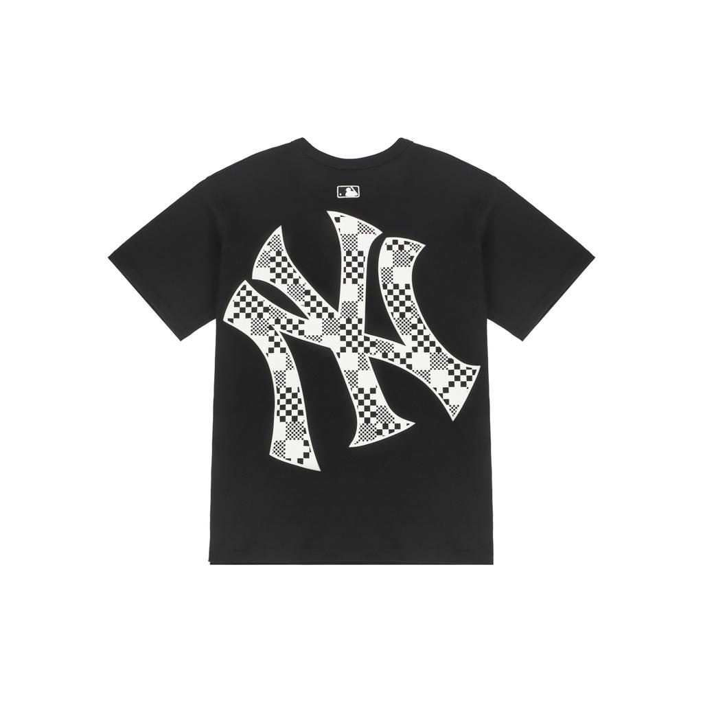 New MLB Set in Sleeve T Shirt Unisex Black 3ATSM8023-50BKS
