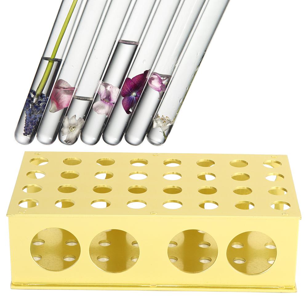 Test Tube Rack Multiple Holes Stainless Steel Tubing Stand Holder Laboratory Equipment
