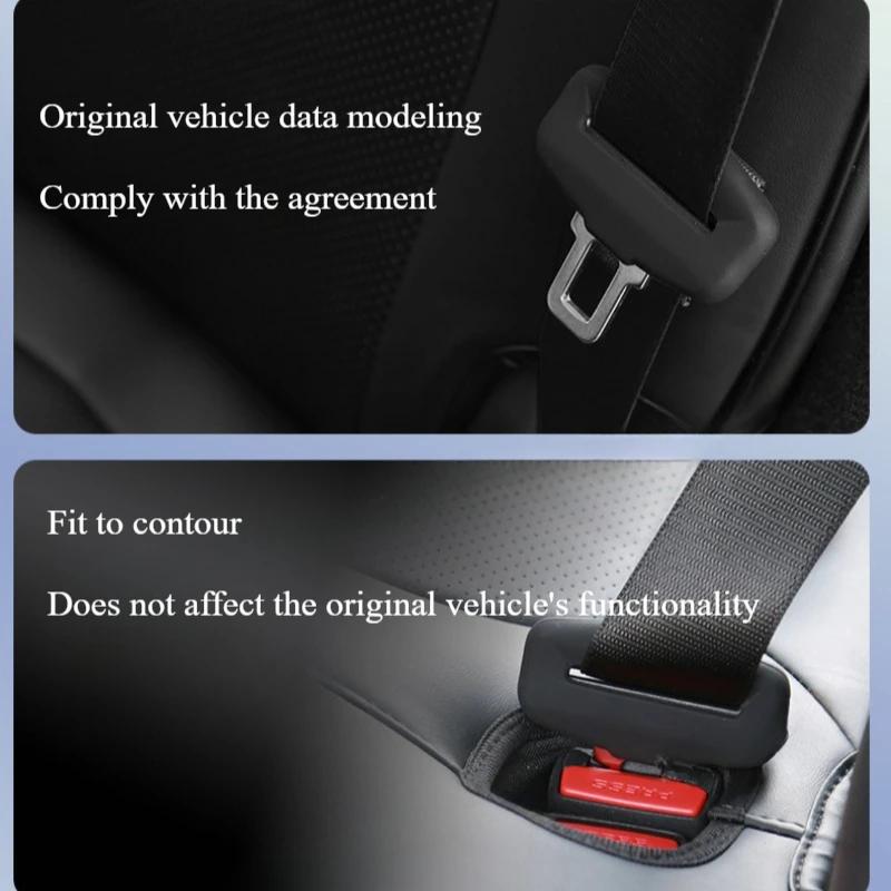 Для Tesla Model Y Juniper 2025 Чехол-протектор от царапин для ремня безопасности автомобиля Силиконовая накладка на пряжку ремня безопасности Аксессуары для нового Model3+