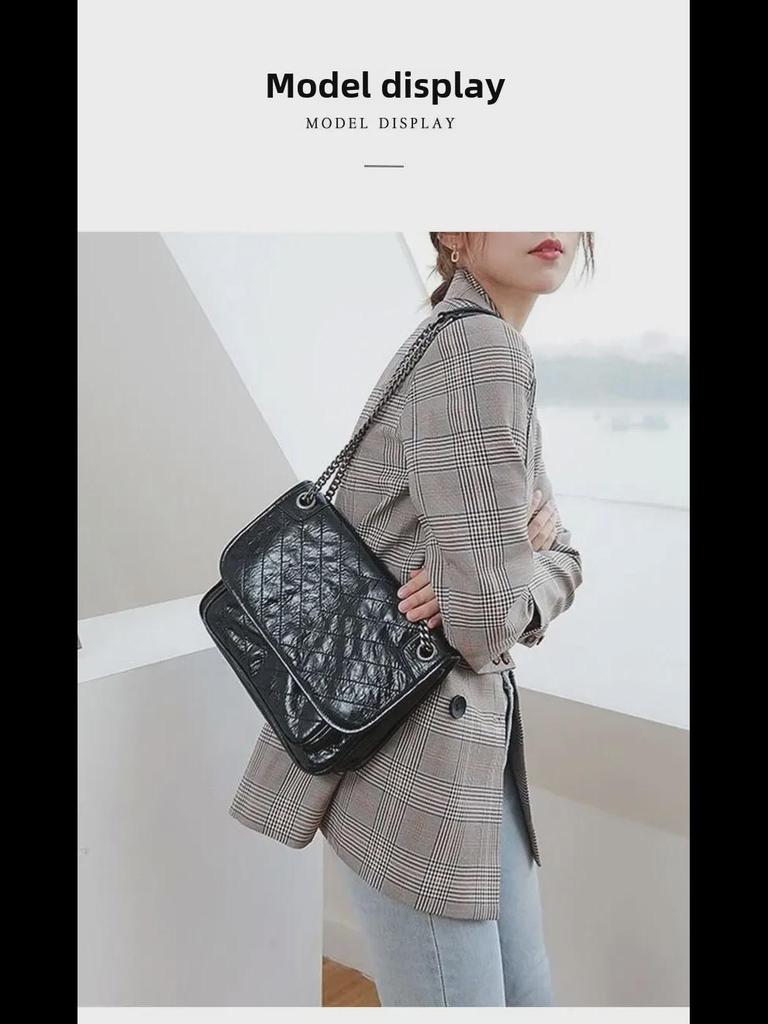 Женская сумка-мессенджер Niki Retro из натуральной кожи Yangshulin 2022 года с цепочкой