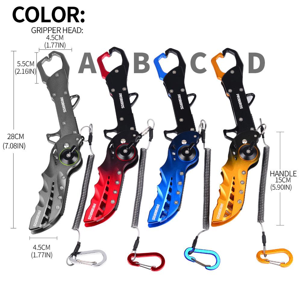 Контроллер рыбы для крупных объектов из алюминиевого сплава, многофункциональный, портативный, складной контроллер рыбы, зажим для рыбы, плоскогубцы и недостающая веревка