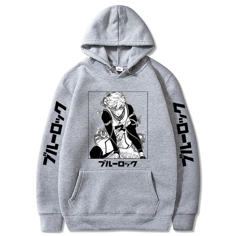 Аниме BLUE LOCK Осень Зима Мужские Худи Мальчики Харадзюку Девушки Пуловер Причудливый Музыкальный Подарок Свободный Удобный Свитшот